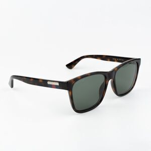 NEW Gucci GG0746S 003 Havana Green Rectangle Unisex Sunglasses